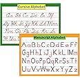 LUGMAZU ABC Alphabet Cursive & Manuscript Chart Poster for kids | Classroom Decorations Organization learning charts for toddlers -16" x 23.6"