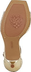 Vince Camuto Women's FEBE Heeled Sandal, Gold, 7