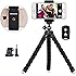 Phone Tripod, UBeesize Portable and Adjustable Camera Stand Holder with Wireless Remote and Universal Clip, Compatible with iPhone, Android Phone, Camera, Sports Camera GoPro (2018 New Version)