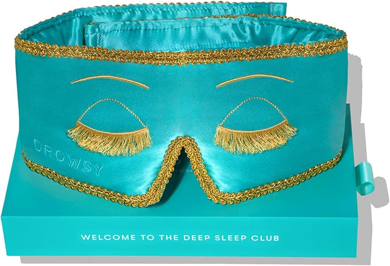 Drowsy Sleep Mask 100% Mulberry Silk Total Blackout Ultra-Soft Hydrating