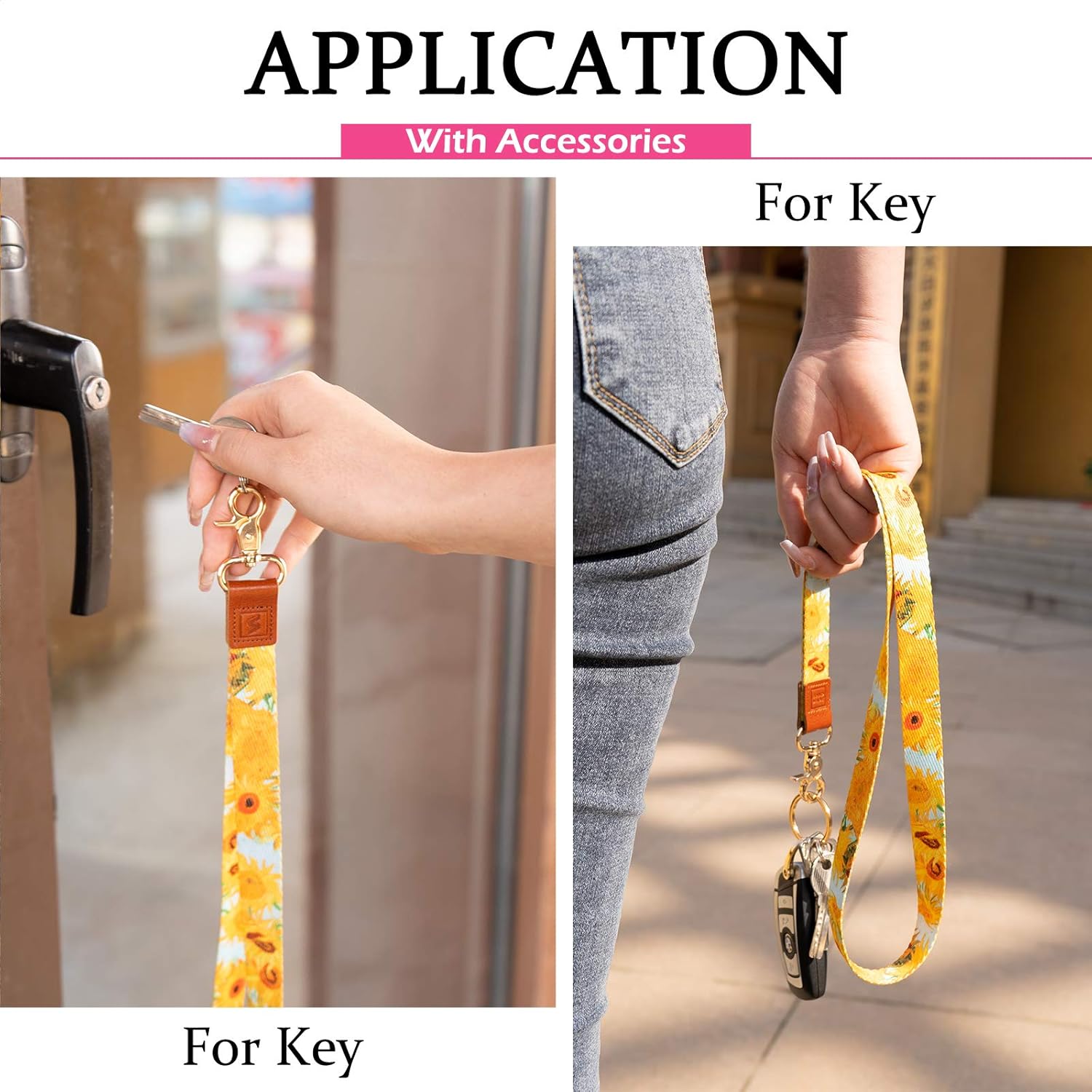 SENLLY Neck Lanyard Strap for Keys Original Pattern Design ID Badge and Keychain Holder, Trib Stripes - Image 4
