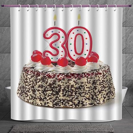 Stylish Shower Curtain 2 0 30th Birthday Decorations Birthday