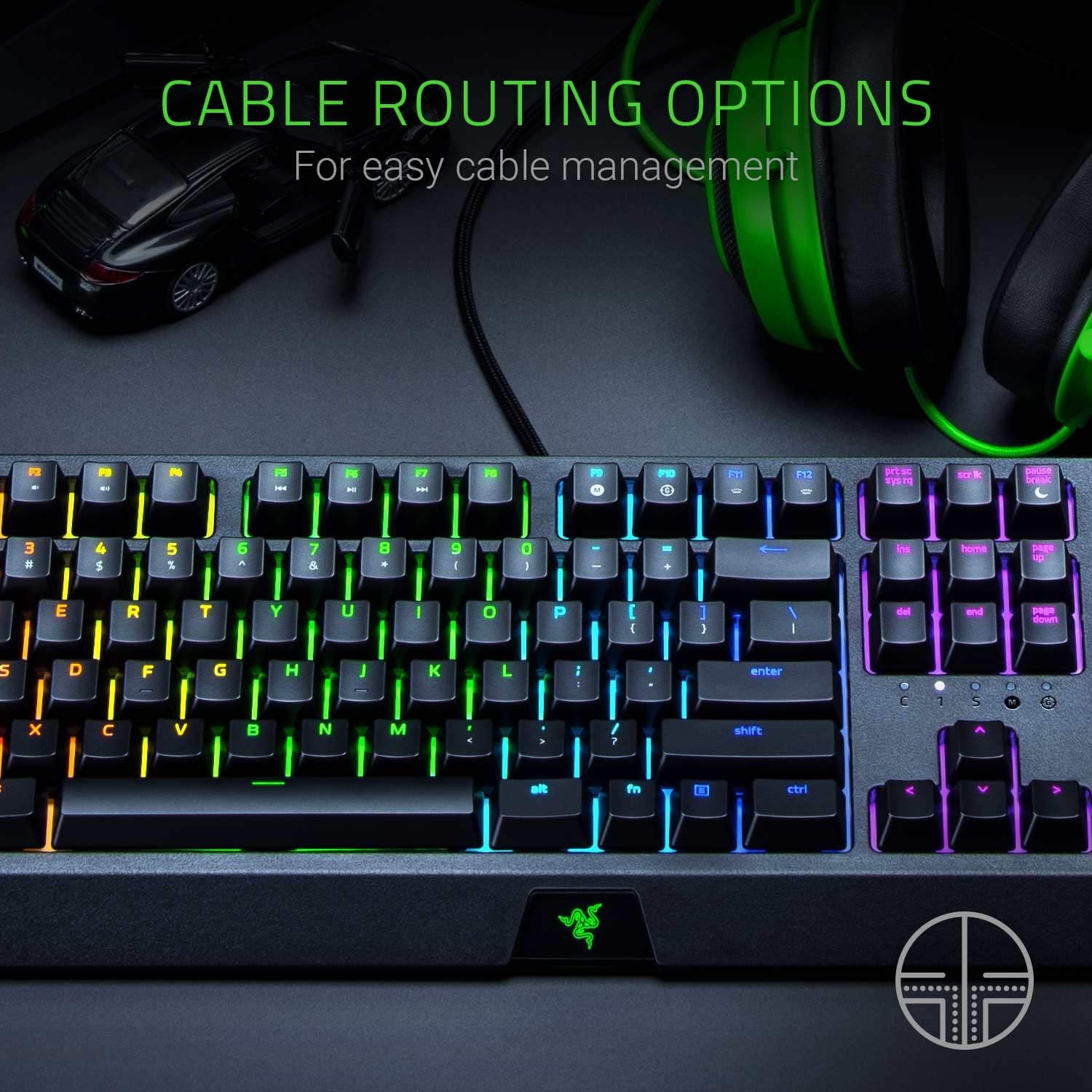 Razer BlackWidow Mechanical Gaming Keyboard: Green Mechanical Switches - Tactile & Clicky - Chroma RGB Lighting - Anti-Ghosting - Programmable Macro Functionality: Computers & Accessories