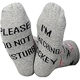 ZJXHPO Ice Hockey Crew Socks - Novelty Socks for Hockey Lovers (Disture Hockey)