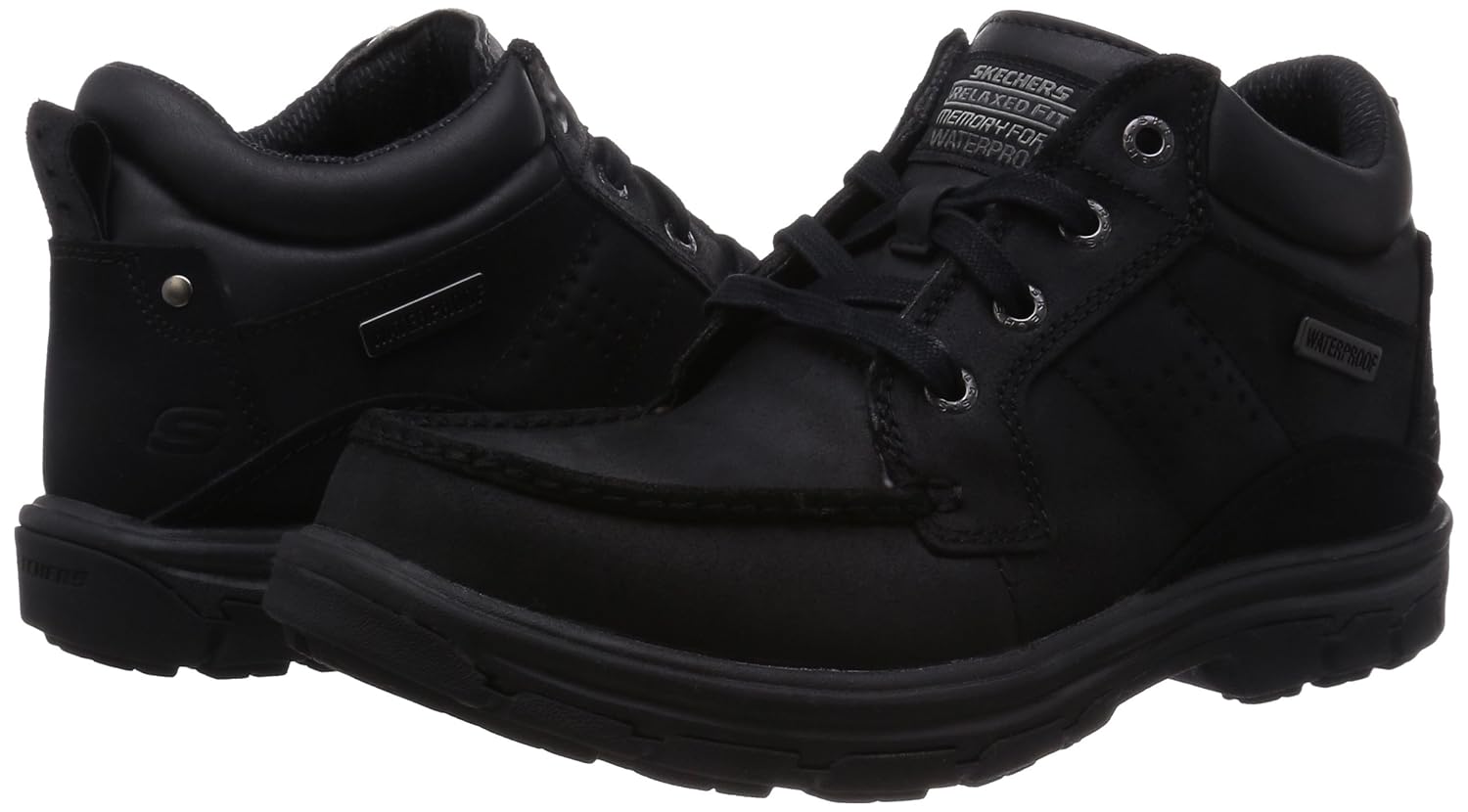 skechers men's segment melego leather chukka waterproof boot
