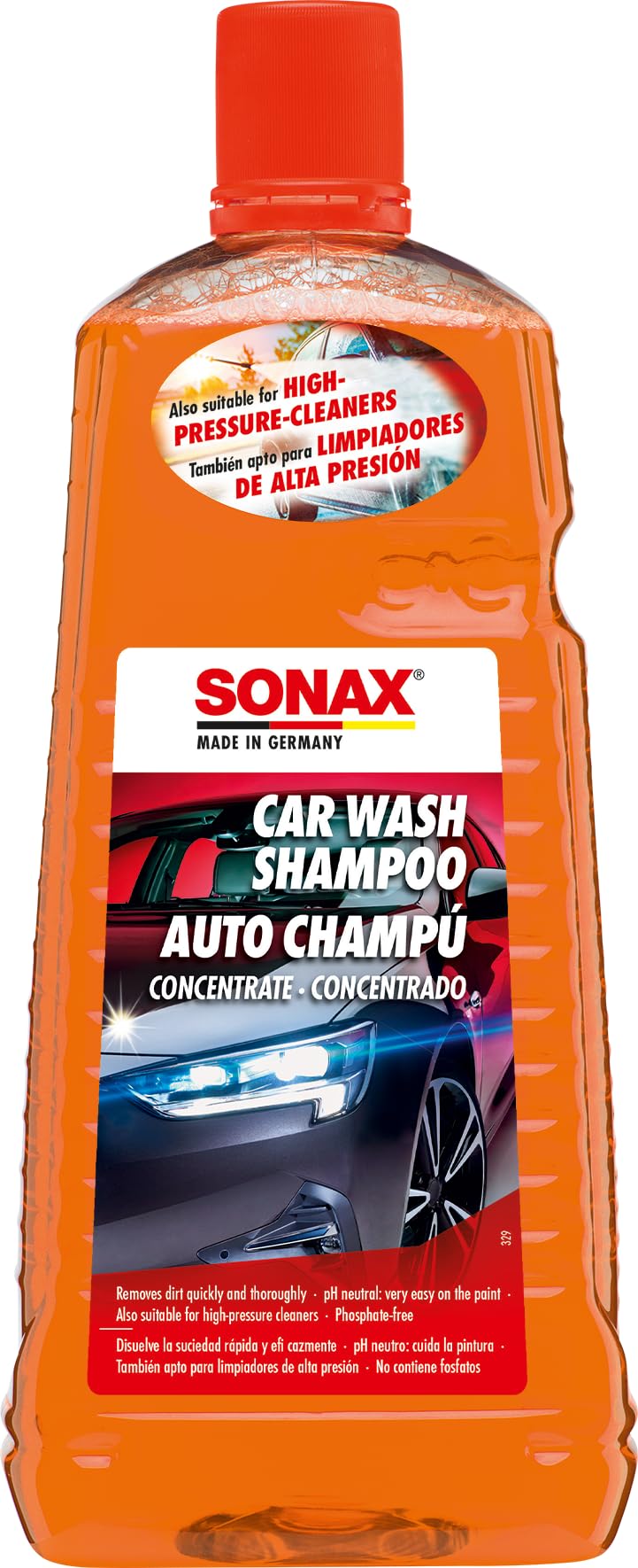 SONAX CarWash Shampoo (1 Litre) removes dirt quickly and thoroughly | Item-No. 03145410-544