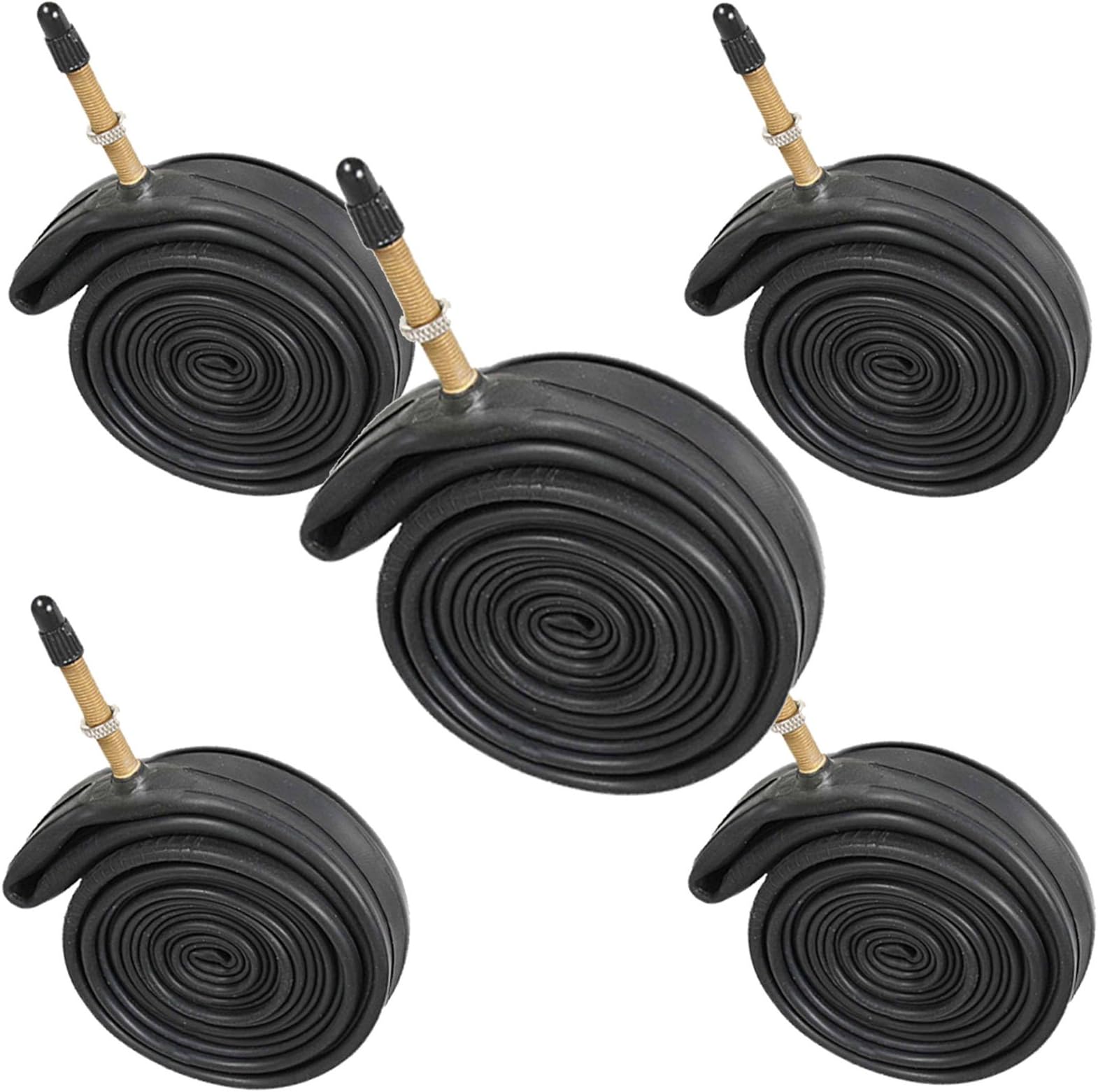 Contrast 700 x 18-25c Road Bike Inner Tubes (Set of 5) - Presta 80mm Long Valve