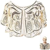 CABODYALS Gold Sequin Shawl Wrap 1920s Womens Polyester Flapper Cover Up Sequins Beaded Sheer Silky Chiffon Evening Cape Shawls and Wraps for Women Evening Dresses Party Wedding Formal Accessories
