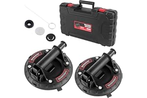 ASDFGHT 8" Glass Suction Cup,(2 Pack) Vacuum Suction Cup Heavy Duty for Lifting Large Glass, Tile, Marble, Floor with Vacuum Handle 240 lb Load Capacity