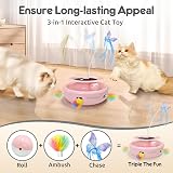 GoldenSun 3-in-1 Interactive Cat Toy Pink 2000mAh Type-C Rechargeable view 2