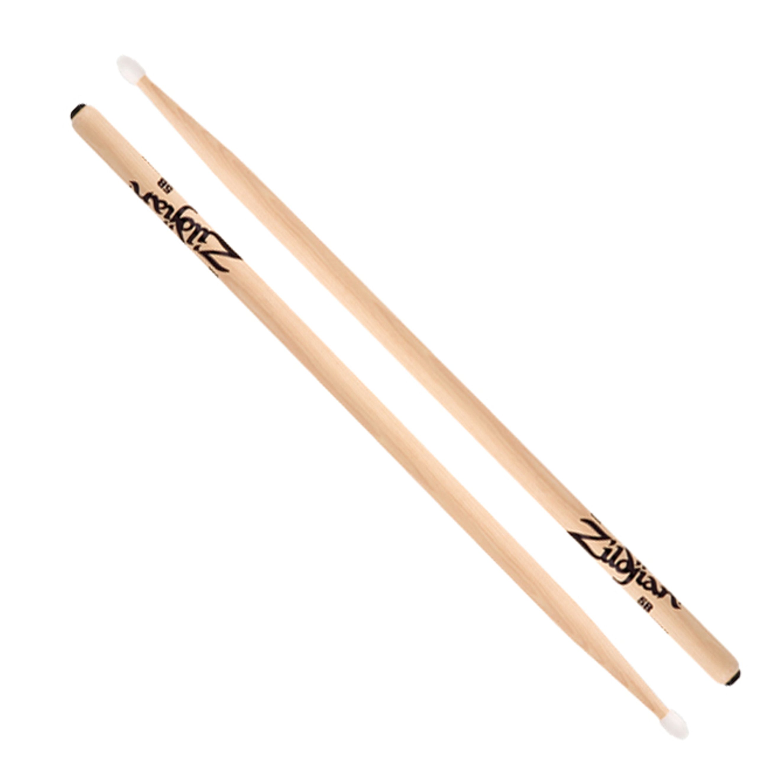 Zildjian 5B Hickory Drumsticks - Wood Tip - Black