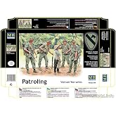 Master Box US Soldiers Patrolling Vietnam (4 and Woman) Figure Model Building Kits (1:35 Scale)