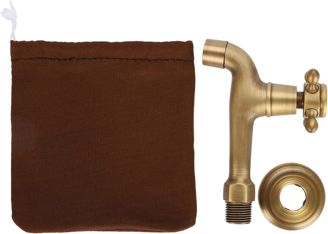 Demeras Brass Fauce Tap Lead High Arc Single Lever Faucet Antique Brass Taps Wall Mounted Vintage for Kitchen Sink (Long)