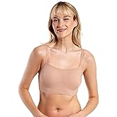 Floatley to The T Shirt Wireless Scoop Neck Adjustable Strap Lightly Lined Bra for Women Soft Silky Comfort Removable Pads