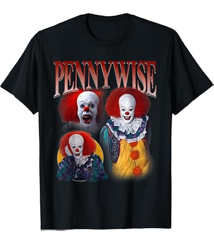 Amazon.com: IT: TV Mini Series Many Faces of Pennywise T-Shirt