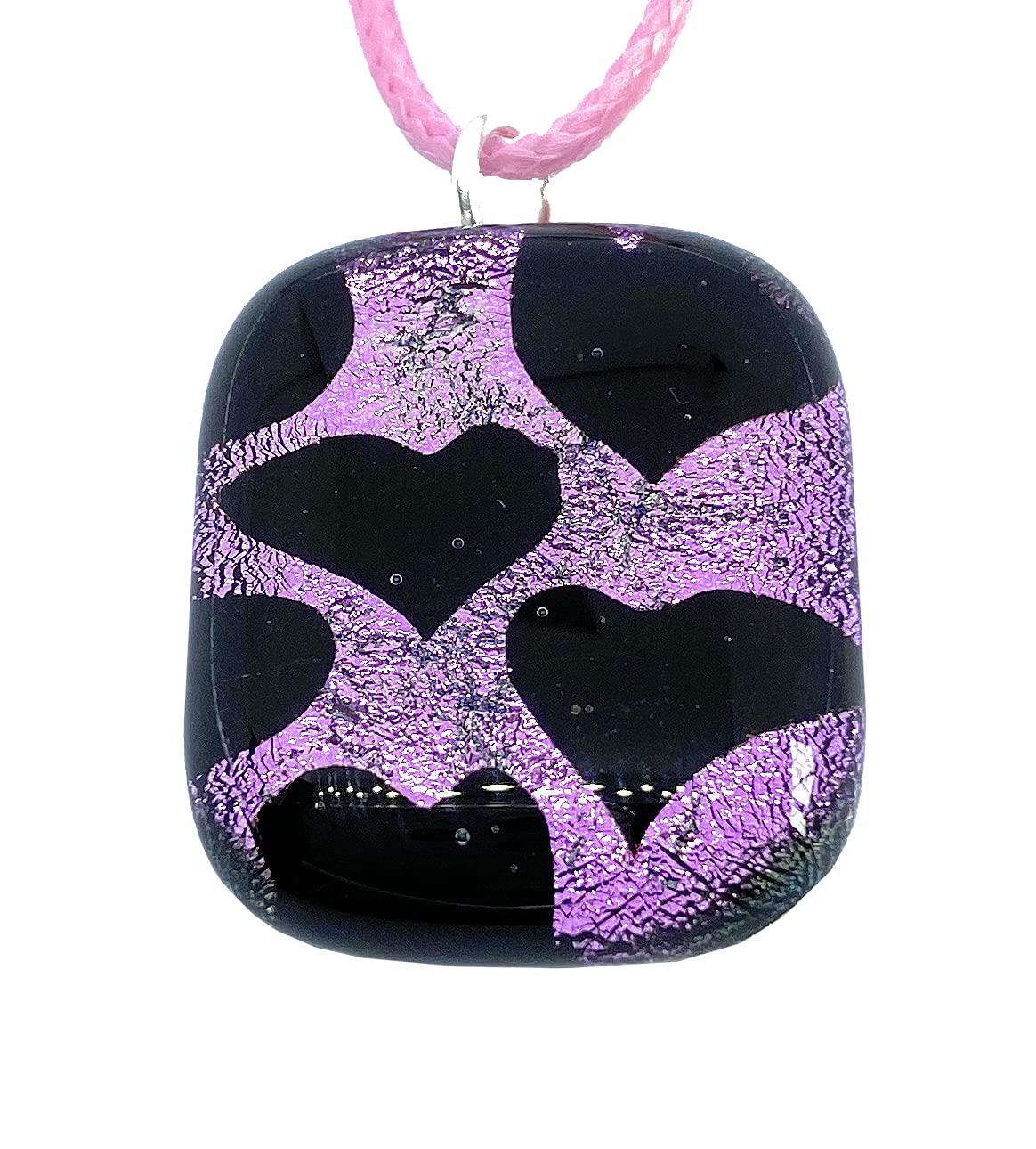 Heart Pendant, Heart Necklace, Glass Pendant, Dichroic Glass Pendant, Handmade Glass Pendant, 2.5cm x 2cm