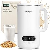 8-in-1, Nut Milk Maker Machine, Creamy Almond Milk, Oat Milk, Soy Milk, Soup Maker &amp; Smoothies | 10 Stainless Steel Blades, Auto-Clean, Boil Water/Keep Warm | 12-Hour Delay Start, 32 oz