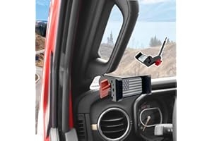 WXRYLYN A-Pillar Phone Mount for 2018-2024 Jeep Wrangler JL JLU & Gladiator JT, 2021-2024 Wrangler 4xe Phone Holder Dash Phone Mount