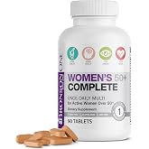 Bronson ONE Daily Women 50+ Complete Multivitamin Multimineral, 90 Tablets | Once-Daily, Targeted Nutrition For Active Women Over 50, Non-GMO, Gluten-Free, Soy-Free