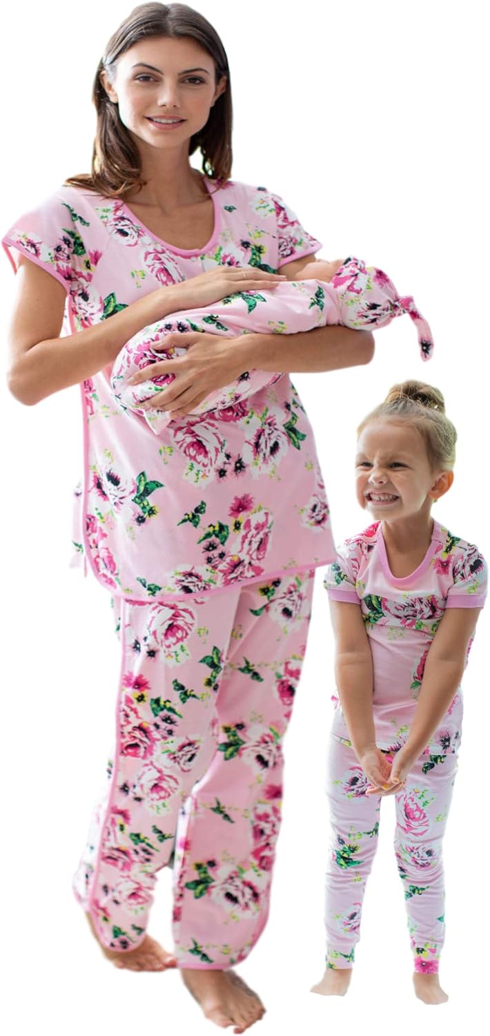 matching pajamas and swaddle