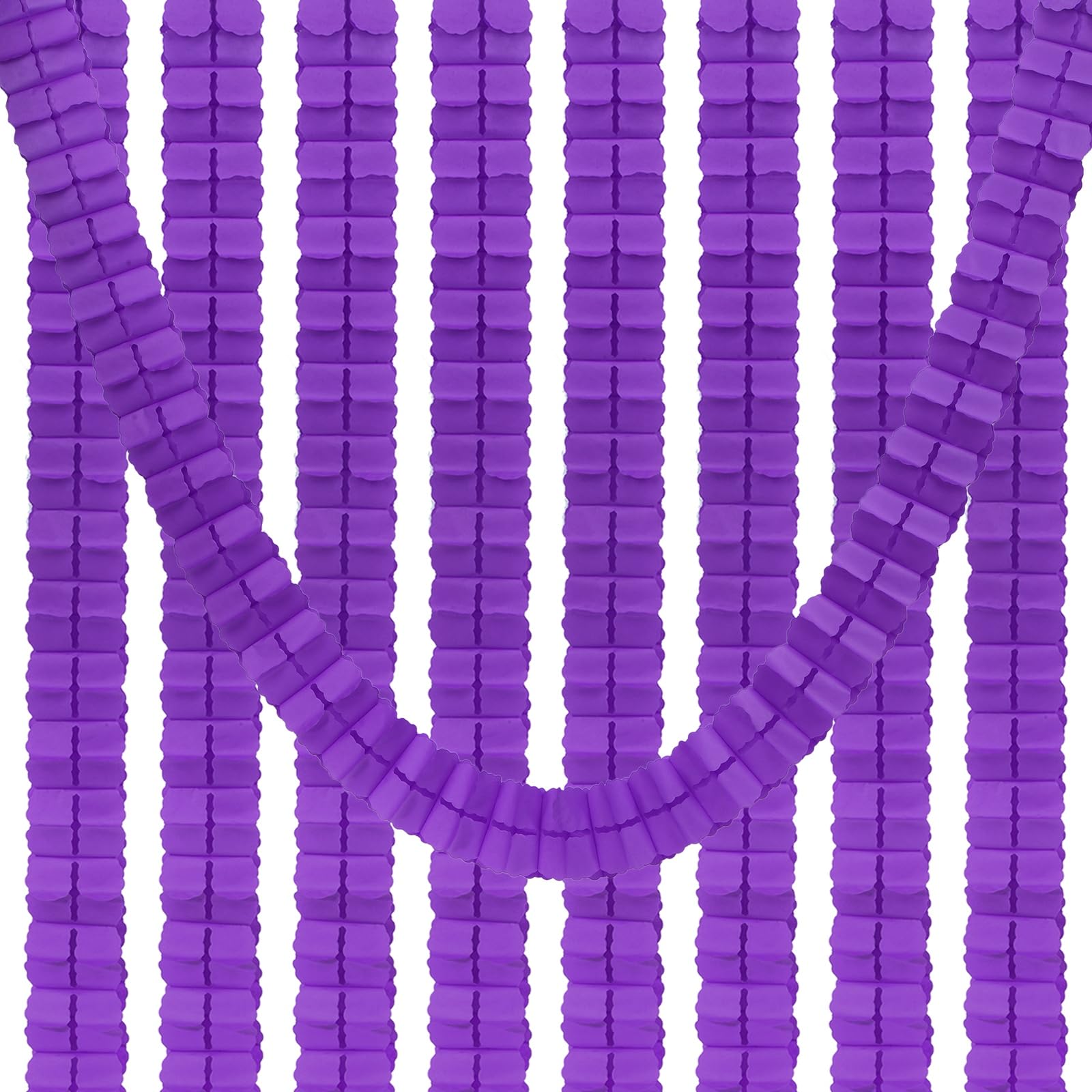 PATIKIL 9.8ft Four-Leaf Garland, 9 Pack Tissue Paper Hanging Flower Garland Reusable Streamers for Party Wedding Backdrop Decorations, Dark Purple
