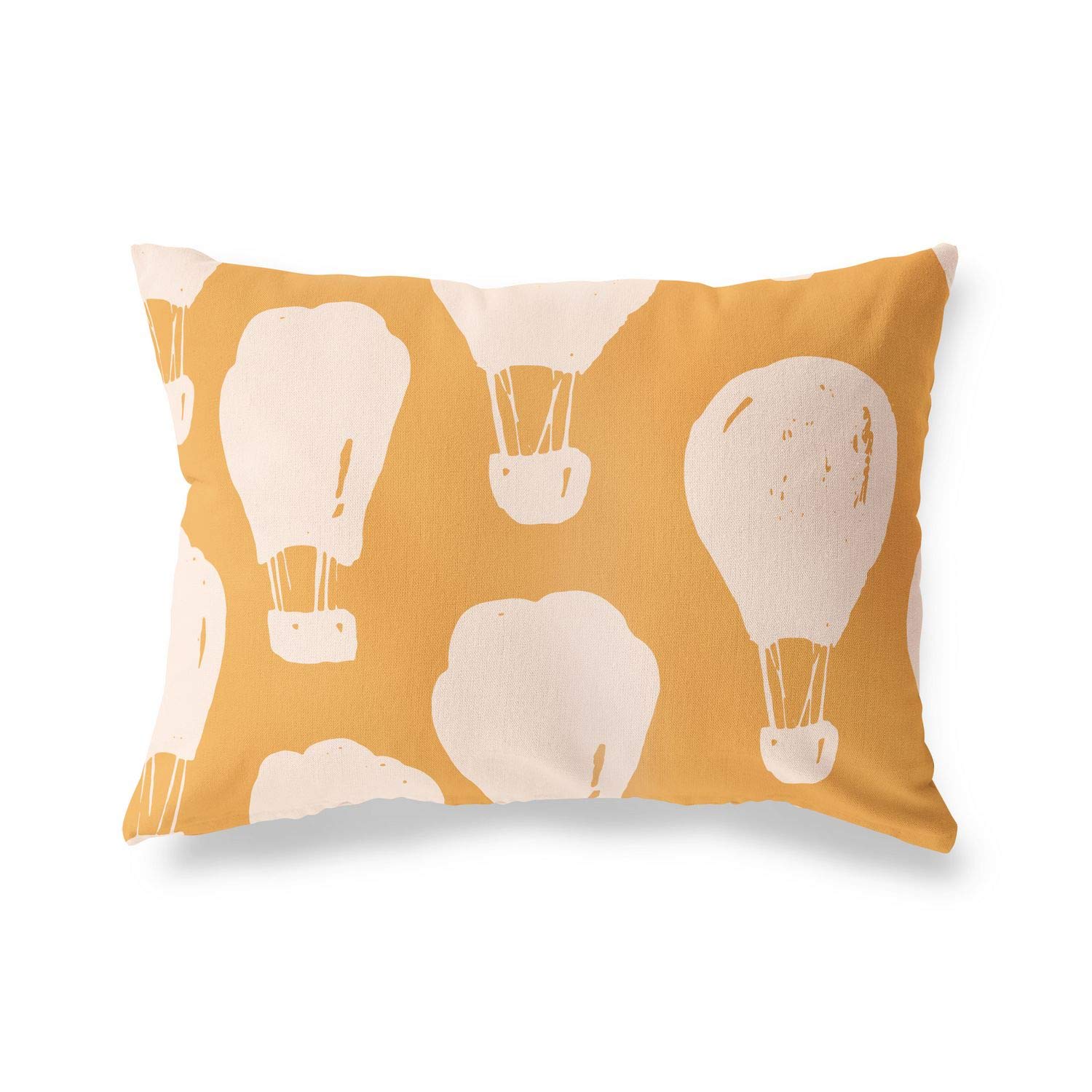 BonaMaison Decorative Cushion Cover, Orange-Off White Throw Pillow Covers, Home Decorative Pillowcases for Livingroom, Sofa, Bedroom, Size: 45X60 Cm - Designed and Manufactured in Turkey