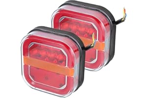 Zerodeko 2pcs LED Trailer Tail Light Kit Surface Mount Stop Brake Turn Signal Lamps for Truck Rv Boat Van