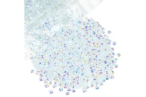 qiipii 3000PCS 5mm White AB Resin Rhinestones for Crafting White AB Flatback Jelly Rhinestones Bulk SS20 Non-Hotfix Stones Diamonds Crystals Gems for Mugs Tumblers Bottles Cups DIY Crafts Decoration
