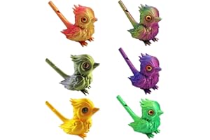6Pcs 3D Printed Birds Whistles, Flexible Articulated Bird Figurines with Realistic Texture, 3D Printed Animals Decorative Orn