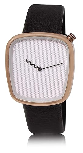 LOREM Analog White Dial Men's Watch (Brown)