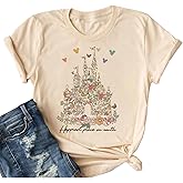 Magical Shirt for Women Cute Castle Graphic Tees Magic Kingdom Tshirt Short Sleeve Casual Shirts Family Vacation Tops