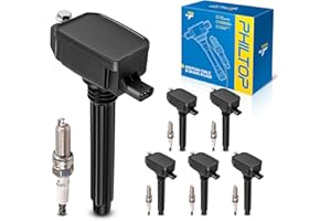 PHILTOP Set of 6 Ignition Coil Pack and Iridium Spark Plugs Fits for 2016 2017 2018 Grand Cherokee/Durango 3.6L,2017-2018 Pacifica,2018 Wrangler 3.6L,2021 1500 Classic 3.6L