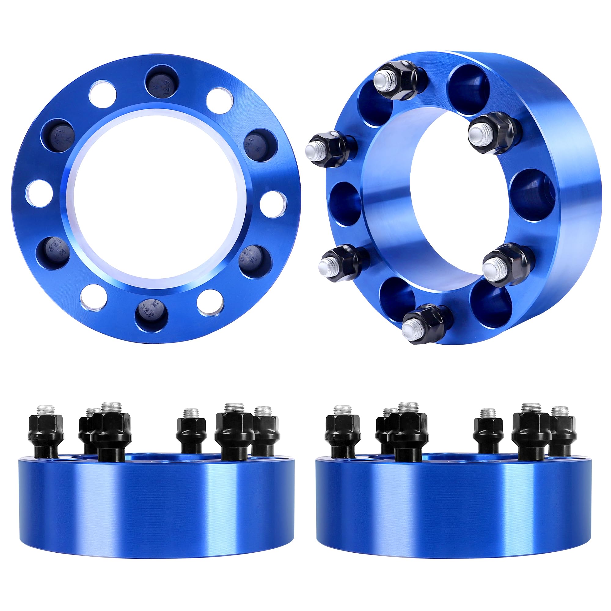 Photo 1 of EZISOE 6x5.5 2" Wheel Spacers Fit for Tacoma 4Runner Tundra FJ Land Cruiser, 6x139.7 Wheel Spacers 108mm Hub Bore with 12x1.5 Thread Pitch, Package of 4,Blue