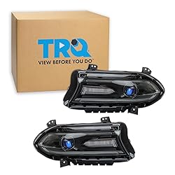 TRQ Headlight Assembly Set Headlights Driver