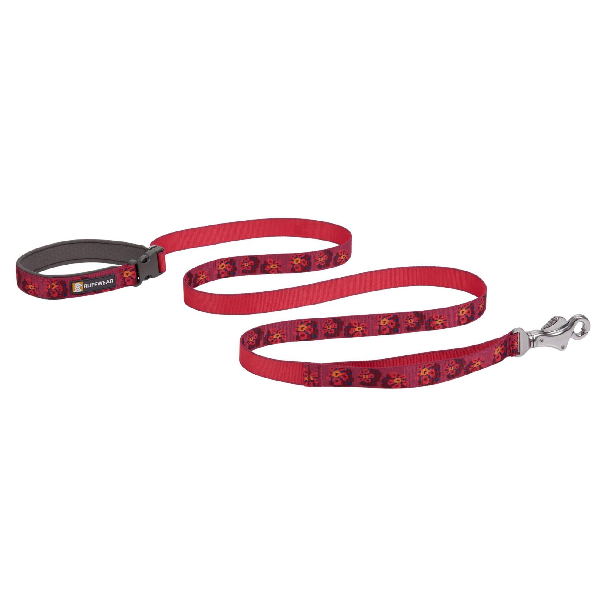 RUFFWEAR Flat Out Leash, Versatile Dog Lead for Walking, Running and Hiking, Hand Held or Waist Worn, 6 ft (1.8 m) Long, Alpenglow Burst
