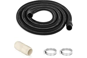 DRKERR 32-FT 97521 Hose Kit Compatible with thetford Sani-Con Turbo 400S/500S/600S/700, RV Macerator Hose for Thetford Sani-Con 1-1/2, Black
