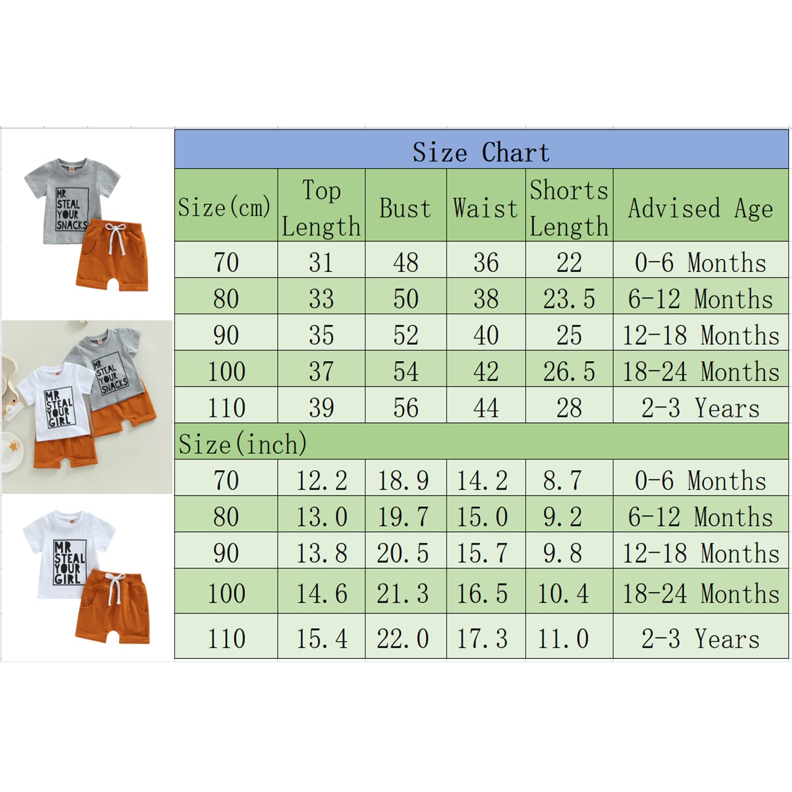 Frietlebird Toddler Baby Boy Summer Clothes Short Sleeve Letter Print Stripe T-Shirt with Elastic Waist Shorts Set Summer Outfit