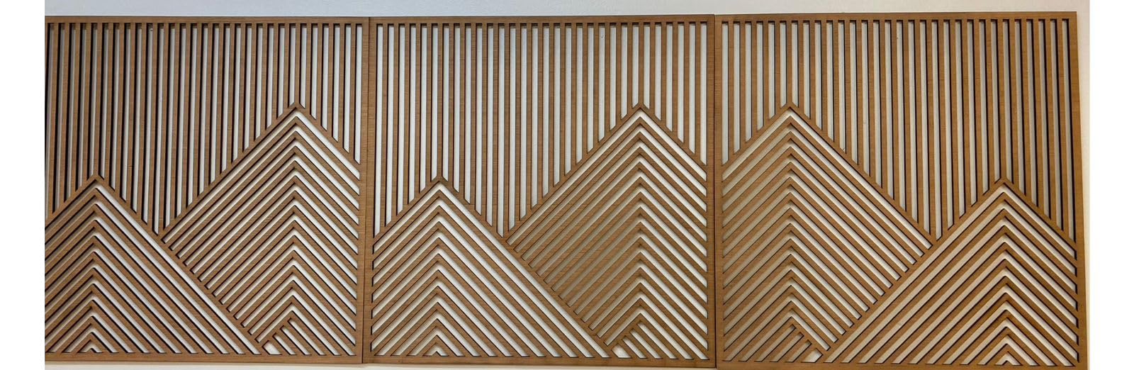 IMADE Set Of 3 Modern Geometric Wood Wall Art 40x40 Cm, Minimalist Wall Decor for Contemporary Interiors, Handcrafted Wooden Sculpture with Unique Design