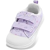 STQ KIDS Toddler Boys & Girls Shoes Wide Toe Box Barefoot Kids Canvas Sneakers with Hook-and-Loop