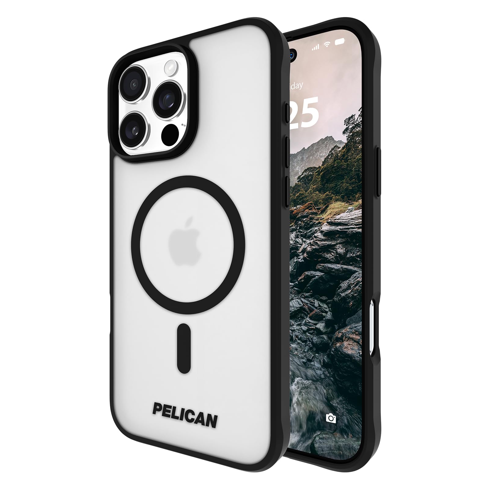 Photo 1 of Pelican Ranger iPhone 16 Pro Max Case [Compatible with MagSafe] Rugged Magnetic Phone Case with 12ft Military-Grade Drop Protection - Heavy Duty Phone Cover for iPhone 16 Pro Max - Frosted Clear