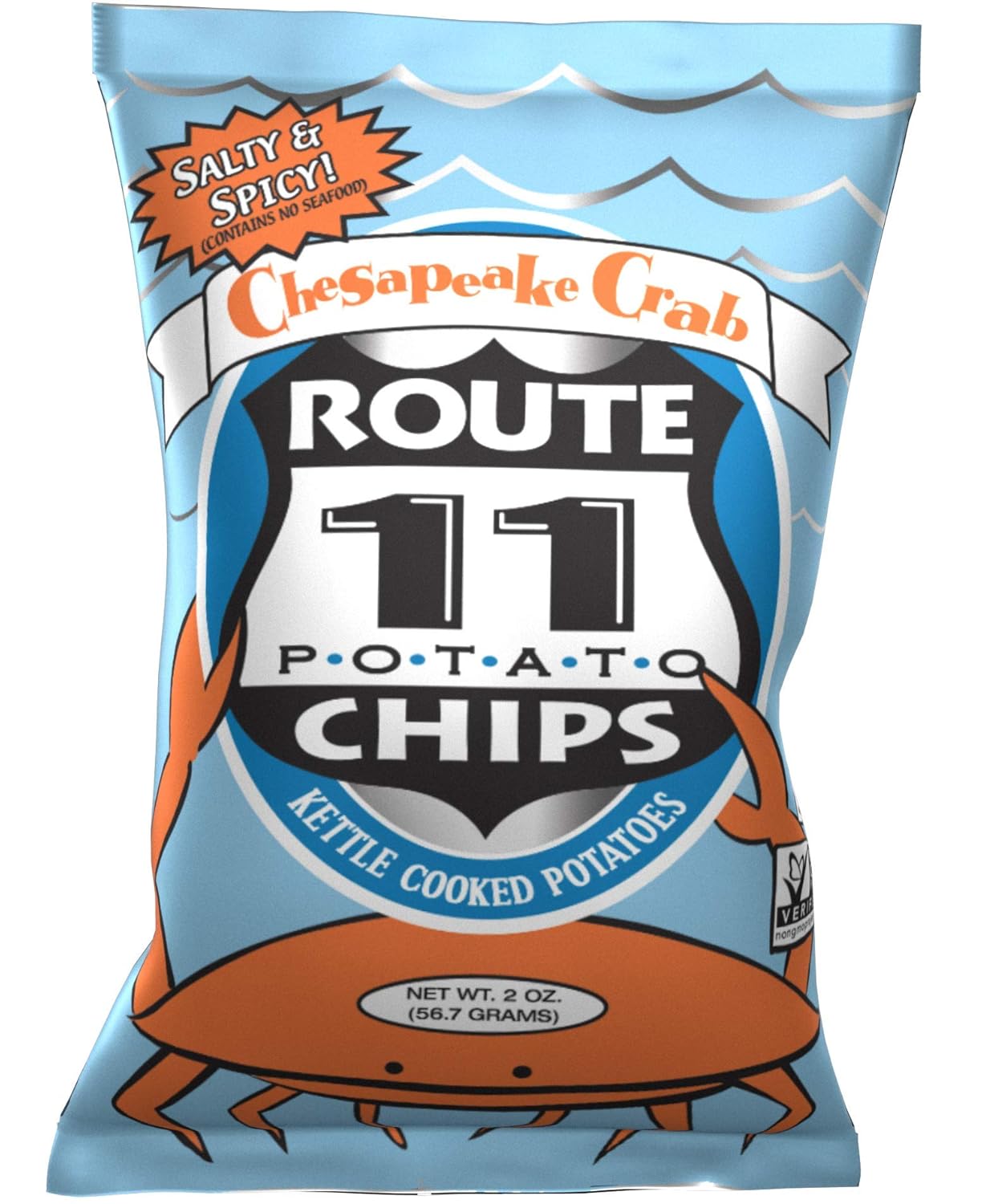 Route 11 Potato Chips Chesapeake Crab, 2Ounce Bags (Pack
