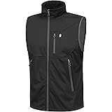 Little Donkey Andy Men's Lightweight Softshell Vest, Windproof Sleeveless Jacket for Travel Hiking Running Golf