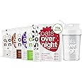 Oats Overnight Party Variety Pack - High Protein, High Fiber Breakfast Protein Shake - Gluten Free Oatmeal, Non GMO Oatmeal - Cookies & Cream, Coconut Cream Pie & More Flavors (8 Pack + BlenderBottle)