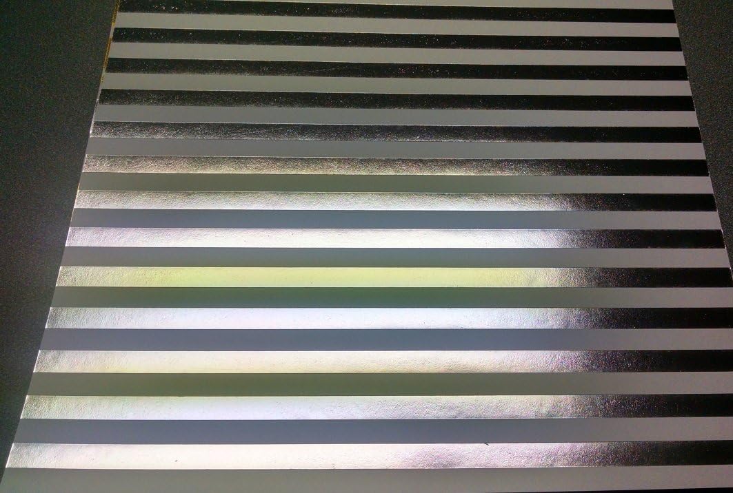 12x12 Cardstock Papers - Foil Silver Stripe - 2pcs