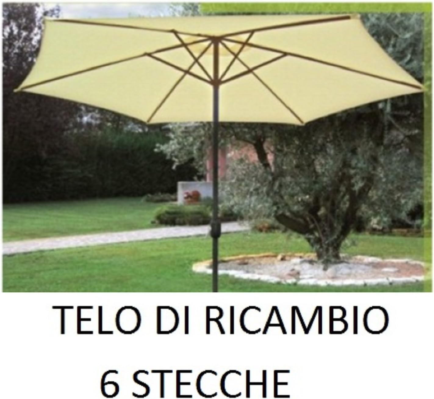TOP TELO RICAMBIO OMBRELLONE DECENTRATO LEGNO 3x4 CON AIRVENT ECRU 310GR/MQ - Foto 4