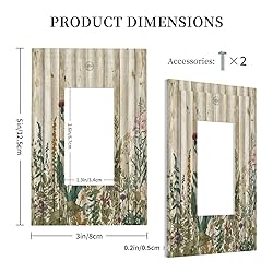 Vintage Wild Flowers Botanical Green Leaves Plants