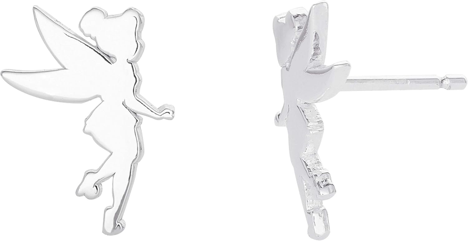 ディズニー ティンカーベル スターリングシルバー フェアリーシルエット スタッドピアス ピアス 通販 Amazon