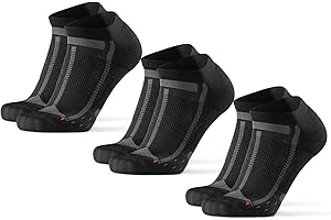 DANISH ENDURANCE Long Distance Running Low-Cut Socks for Men & Women – Cushioned, Moisture Wicking, Arch Support – 3 & 5 Pack