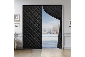 HOMEALEXA Magnetic Thermal Insulated Door Curtain for 72"x 80" Doors, Heavy-Duty Oxford Fabric Door Cover for Heat Insulation, Magnetic Closure Blanket for Doorway to Keep Warm in Winter Cool in Summer