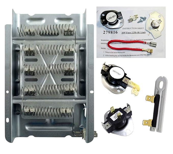 Dryer Heater Thermostat Fuse Kit That Works With Amana